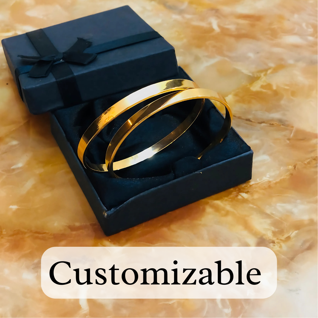 Personalized 2 Bangles for Couples